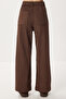 Ribbed Wide Leg Jeans Llw0002 Brown - 5