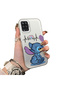 Samsung Galaxy A12/M12 Compatible Stitch Couple Pattern Case Silicone Edge Hard Back Anti-Fall - 2