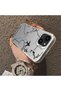 iPhone 15 Plus/14 Plus Compatible Silicone Edge Hard Back Anti-Fall Case Airplane Patterns - 3