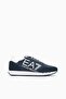Men's Lace-Up Sneaker with Large Logo and Suede Detail - Navy Blue - 2