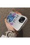 iPhone 15 Compatible Stitch Couple Pattern Case Silicone Edge Hard Back Anti Fall - 5