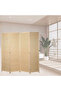 Makeup Toy Bamboo Room Divider Privacy Screen | 4-Panel Foldable Partition 180x180 cm - 5
