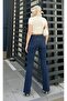 Heidi Dark Blue Flared Jeans High Waist Power Lycra Denim Pants - 3