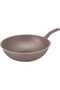 Granite Coated Aluminium Wok Pan, 28 cm, Brown - 3