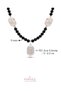 Certified 6mm Black Agate and Baroque Pearl Natural Stone Necklace - 3
