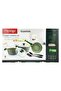Granite Cookware Set, 7 pcs, Green, Induction Base, G655 - 7