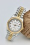 Steel Men's Wristwatch, Waterproof, with Calendar, Gold and Silver Color Cord, with Numbers, White Men's Wristwatch - 3