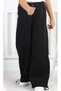 3 Thread Girls' Black Wide-Leg Sweatpants – Elastic Waistband, Comfortable and Relaxed Fit - 2