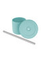Silicone Snack Set Sip + Snack - Aqua Green / Powder Gray - 3