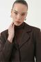 Waist-Fitted Striped Slim-Fit Karen Blazer Jacket Brown - 4
