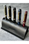 Aegean Leather Genuine Leather 5-Piece Pen Holder
