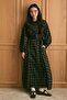 Bitter Brown Plaid Vintage Dress - 2