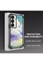 Samsung Galaxy S25 Compatible Transparent Silicone Flutter Protective Case Colorful Cloud Patterns - 4