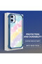 Samsung Galaxy A06 Compatible Transparent Silicone Flutter Protective Case Rainbow Patterns - 4