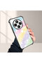 Xiaomi Redmi 14C Compatible Transparent Silicone Flutter Protective Case Rainbow Patterns