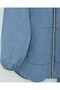Hooded Zippered Front Pocket Jeans Set with Elastic Sleeves - Light Blue - 5
