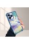Realme C53 Compatible Transparent Silicone Flutter Protective Case Colorful Cloud Patterns