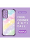 Samsung Galaxy A73 Compatible Transparent Silicone Flutter Protective Case Rainbow Patterns - 2