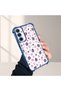 Samsung Galaxy A25 Compatible Transparent Silicone Flutter Protective Case Strawberry Patterns - 4
