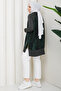 Women's Half Turtleneck Side Zipper Silk Cupra Mercerized Tunic - 5