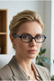 Liana Black Thin Rectangular Blue Light Glasses
