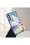 حافظة حماية من السيليكون الشفاف المتوافقة مع هاتف Samsung Galaxy M23، أنماط سحابية ملونة