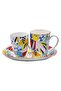 Porcelain Tea Set with Tray, 3 pcs, Assorted, T-004