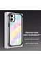 Samsung Galaxy A06 Compatible Transparent Silicone Flutter Protective Case Rainbow Patterns - 4