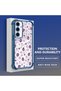 Samsung Galaxy S24 Fe Compatible Transparent Silicone Flutter Protective Case Strawberry Patterns - 3