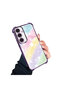 Samsung Galaxy S24 Plus Compatible Transparent Silicone Flutter Protective Case Rainbow Patterns - 3