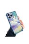 iPhone 15 Pro Compatible Transparent Silicone Flutter Protective Case Colorful Cloud Patterns - 4