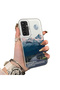 Samsung Galaxy S23 Fe Compatible Silicone Edge Hard Back Anti Fall Case Mountain Peak Patterns - 2