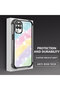 Samsung Galaxy A12/M12 Compatible Transparent Silicone Flutter Protective Case Rainbow Patterns - 4