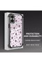 iPhone 16 Compatible Transparent Silicone Flutter Protective Case Strawberry Patterns - 3