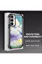 Samsung Galaxy A55 Compatible Transparent Silicone Flutter Protective Case Colorful Cloud Patterns - 4