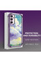 Samsung Galaxy A34 5g Compatible Transparent Silicone Flutter Protective Case Colorful Cloud Patterns - 4
