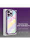 iPhone 15 Pro Max Compatible Transparent Silicone Flutter Protective Case Rainbow Patterns - 5