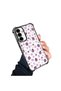 Samsung Galaxy A56 Compatible Transparent Silicone Flutter Protective Case Strawberry Patterns - 2