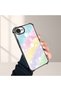 iPhone 16E Compatible Transparent Silicone Flutter Protective Case Rainbow Patterns