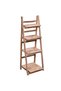 OneDcor 4-Tier Wooden Ladder Plant Stand - Foldable Display Shelf For Flowers And Plants - Natural