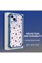 iPhone 14 Plus Compatible Transparent Silicone Flutter Protective Case Strawberry Patterns - 3