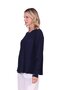 Appliqué Knitwear Tunic Dark Blue - 2
