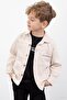 Cream Written Buttoned Shirt Boys' 3-Piece Suit with Trousers 23370 - 5