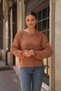 Crew Neck Brass Knitwear Sweater - 3