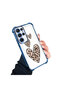 Samsung Galaxy S22 Ultra Compatible Transparent Silicone Flutter Protective Case Leopard Patterns - 3