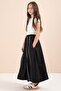 Black Striped Balloon Skirt Short Sleeve Badili 2-Piece Girl's Suit 23459 - 4