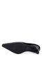 Women's Faux Leather Black Patent Leather Heeled Shoes - 4