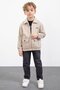 Beige Snap Pocket Jacket and Jean Pants Boys' 3-Piece Set 23386 - 4