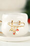 Handmade Ceramic Cup with 24K Gold Decorated with New Year Charm Concept 200ml - 2