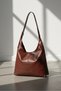 Women's Burgundy Soft Textured Lightweight Faux Leather Hand & Shoulder Bag